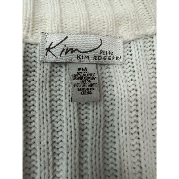 Kim Rogers Faux Fur Vest Womens Petite SZ PM - Picture 3 of 5